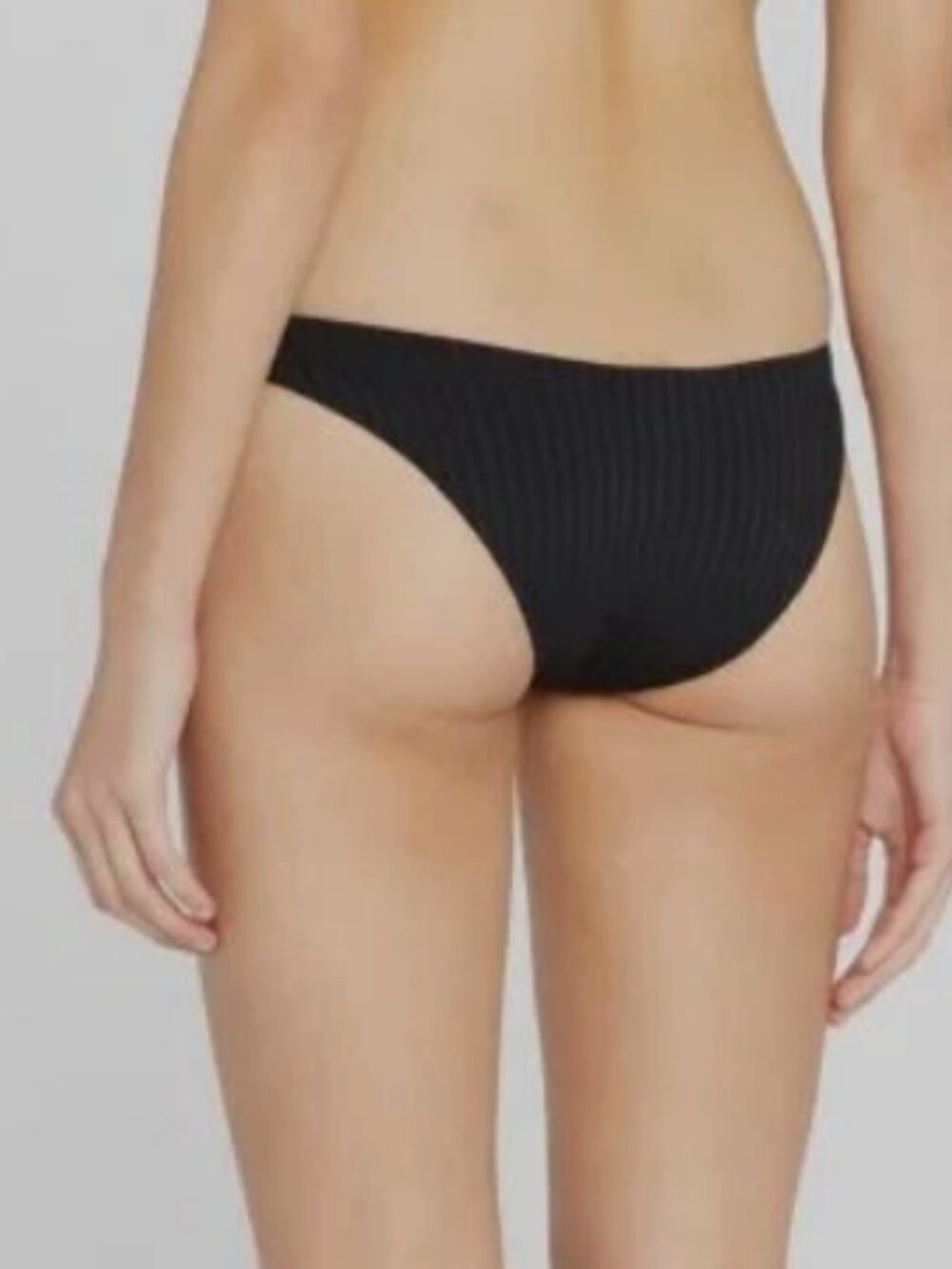 Melissa Odabash Black Ribbed Bikini Bottom